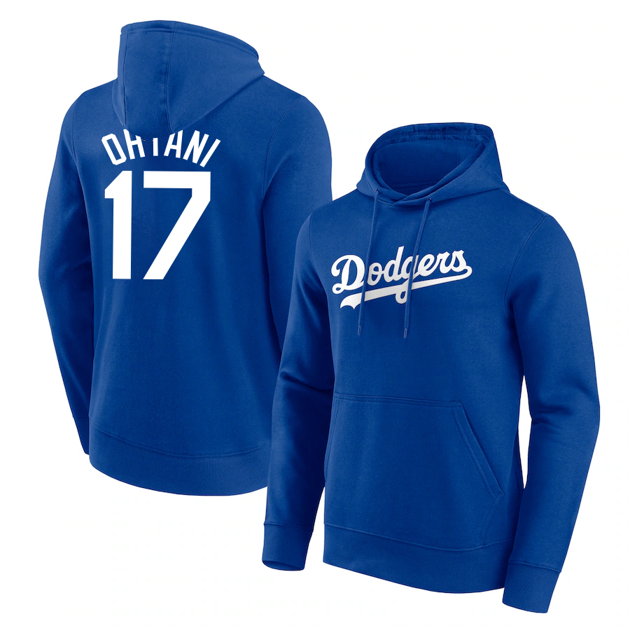 Men Los Angeles Dodgers #17 Ohtani 2024 MLB World Series Champions blue hoodie style 13